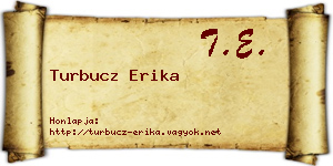 Turbucz Erika névjegykártya